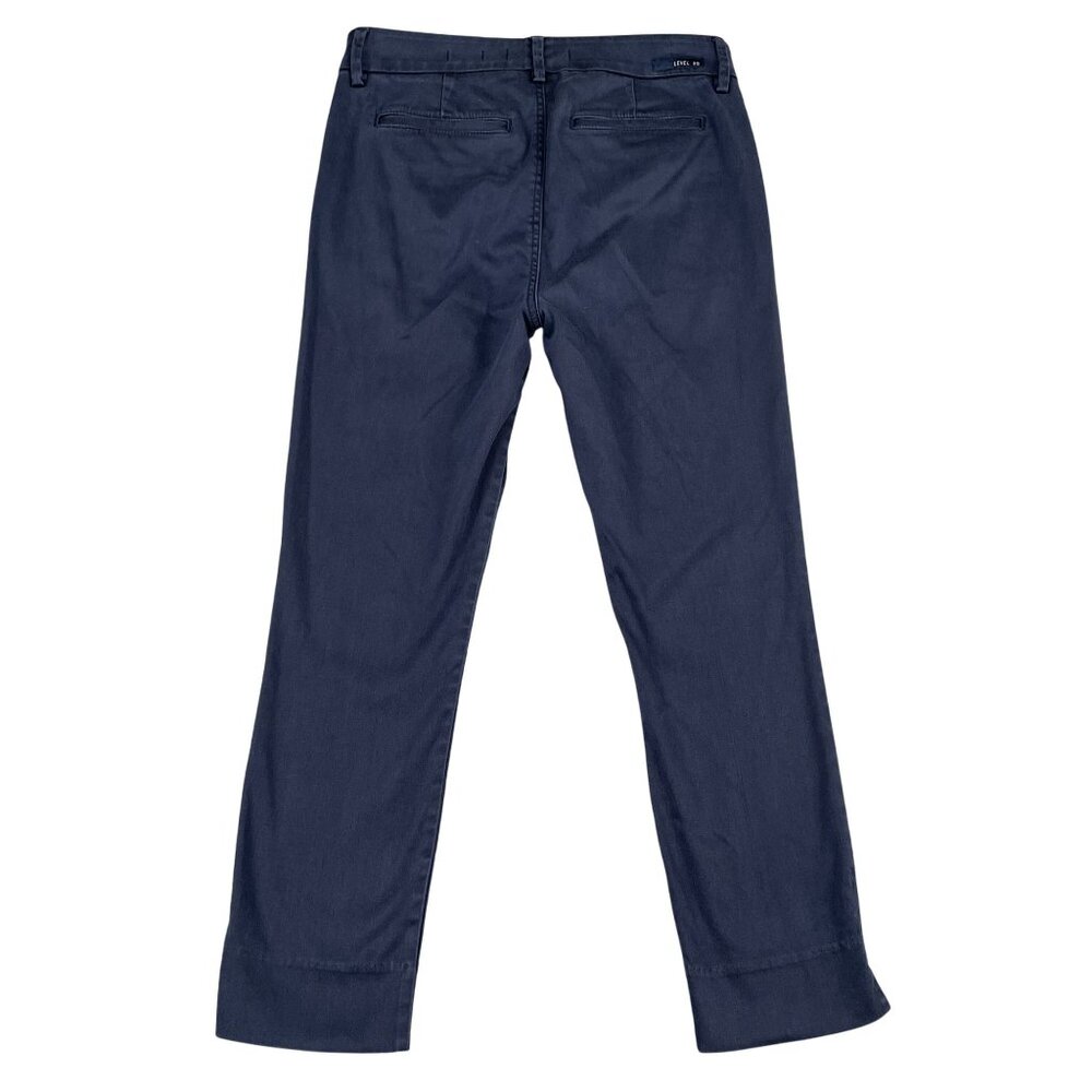 Level 99 Pants Womens 27P Navy Omens Francis Straight Leg Cropped Mid Rise - Picture 3 of 6